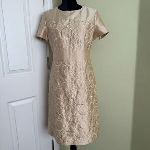 EUC Courreges Gold Embroidered Vintage Dress